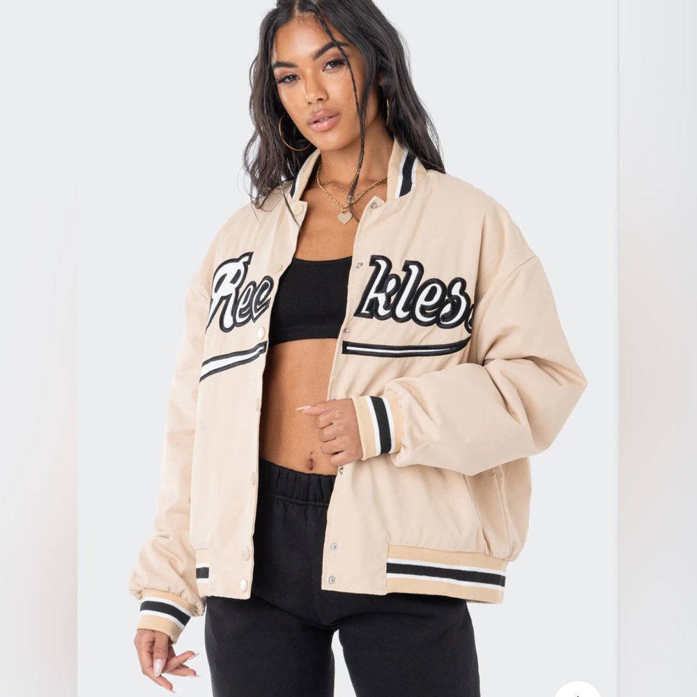 Edikted Team Reckless Oversized Baseball Jacket